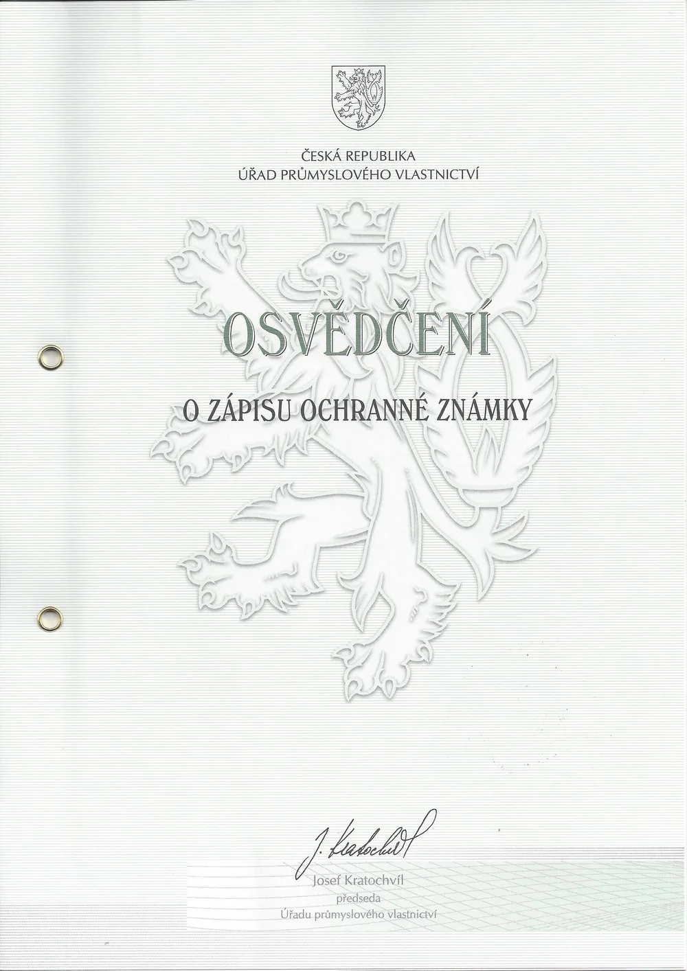 OCHRANNÁ ZNÁMKA